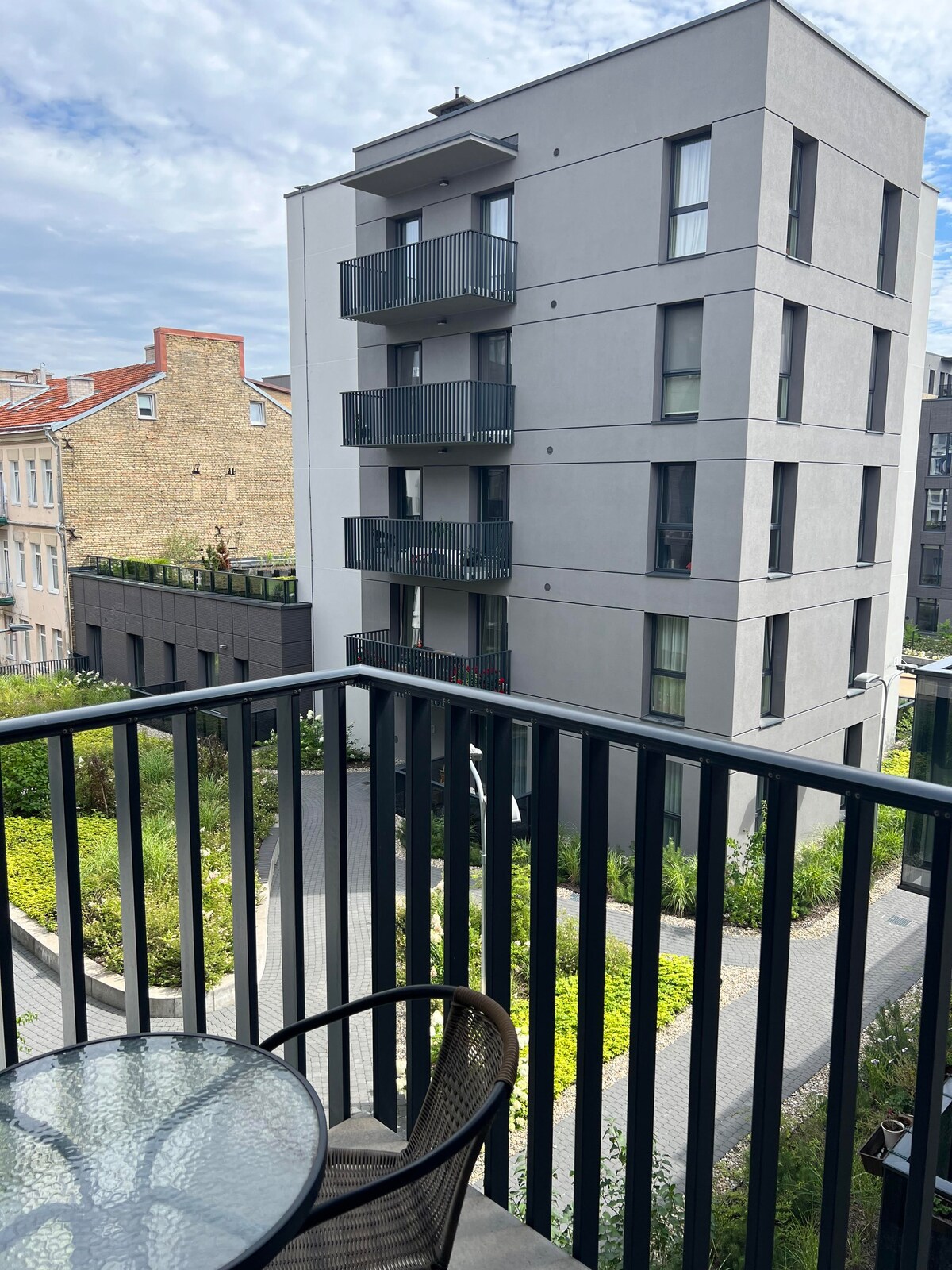 Modern Studio with a Balcony