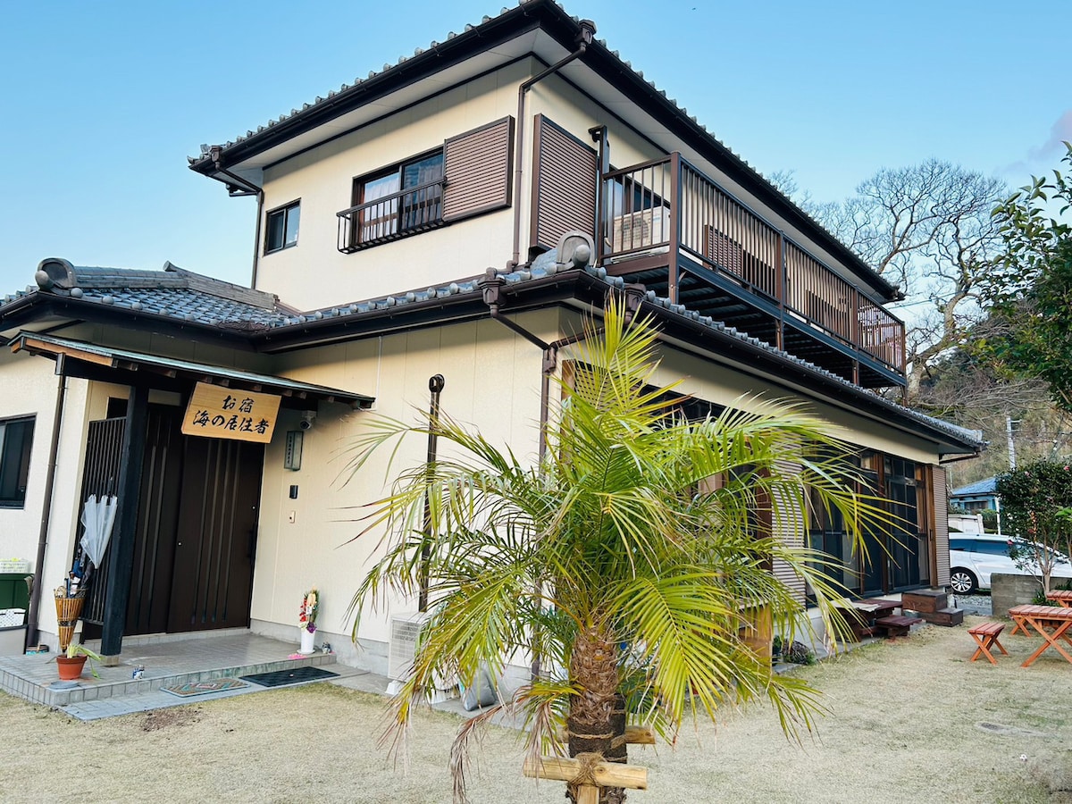 【住宿海上居民】日式客房，配备8张榻榻榻米垫和阳台（ 1F-C ）