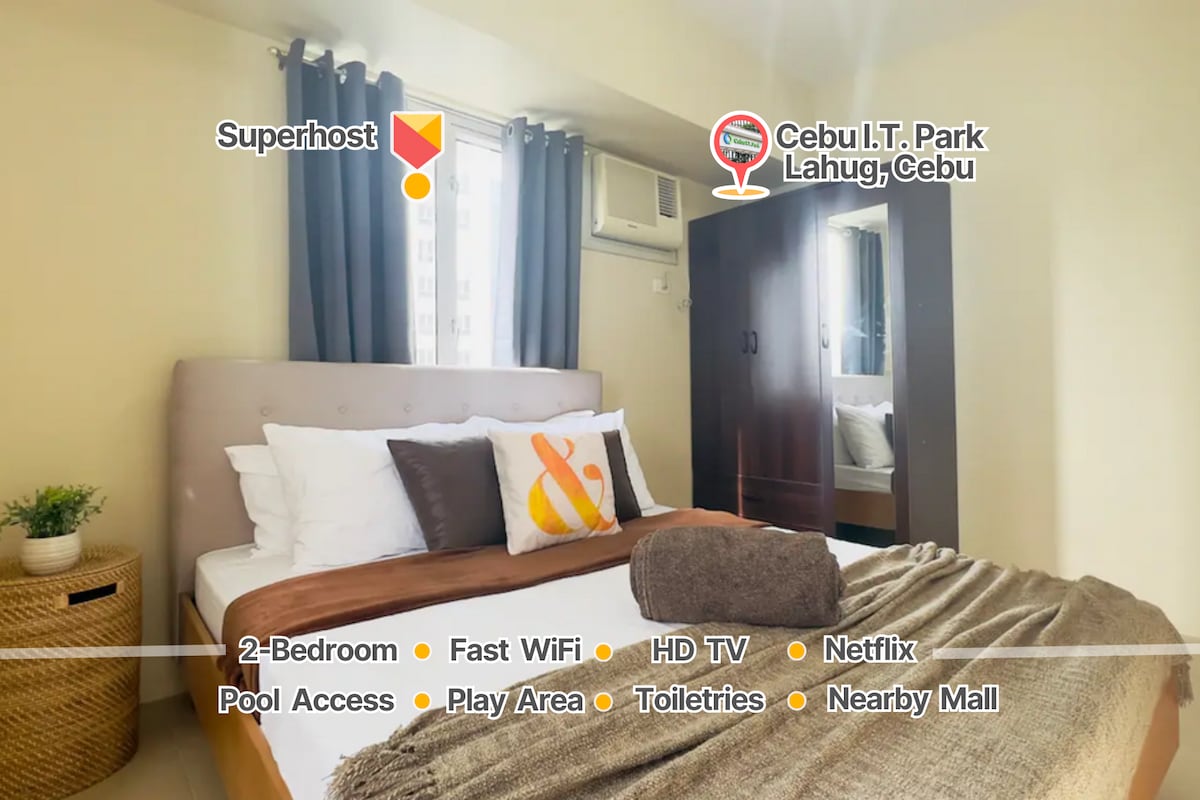 Budget 2BR in Cebu IT Park—WiFi, Free Pool & More