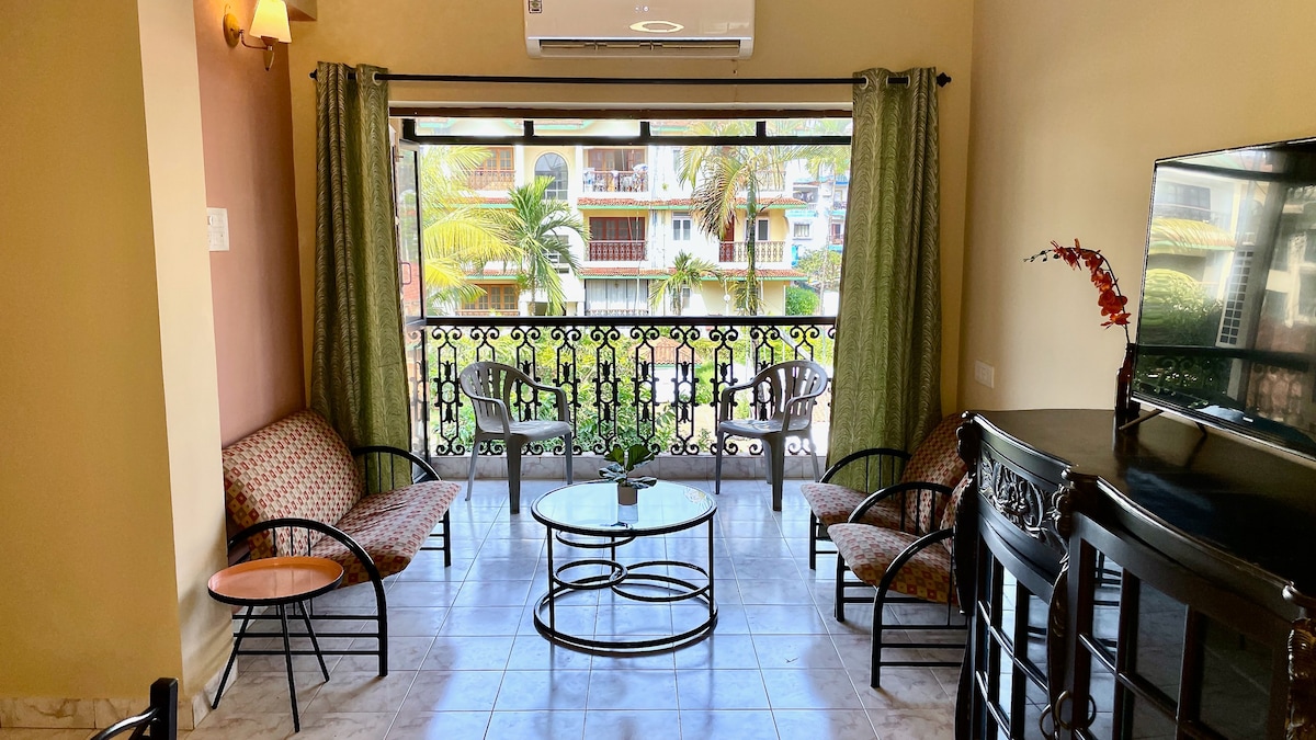 Cozy & Comfy 1BHK wt. pool nr. Calangute Beach