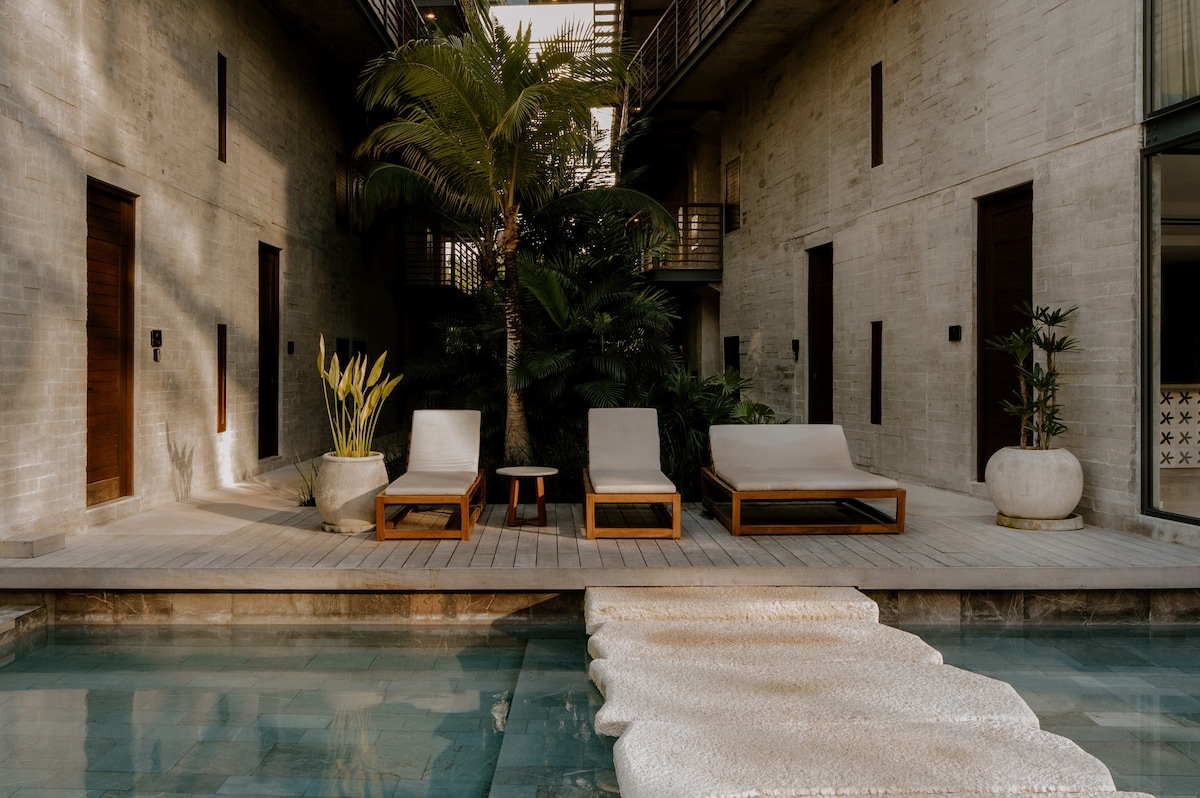 Luxe 3BR PH | Cenote, Sauna, Gym & Pool included