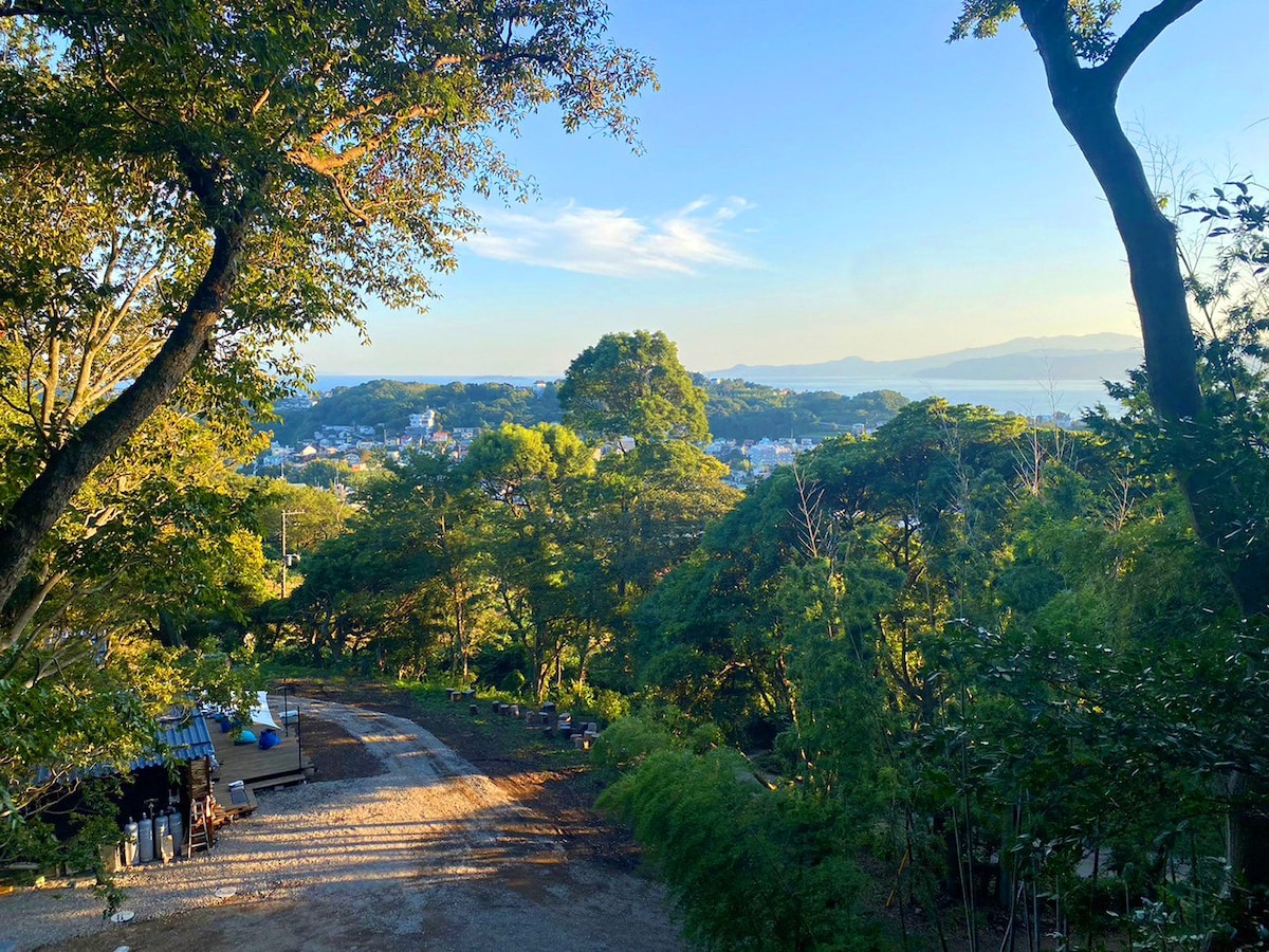 豪华露营甜美帐篷，欣赏海景