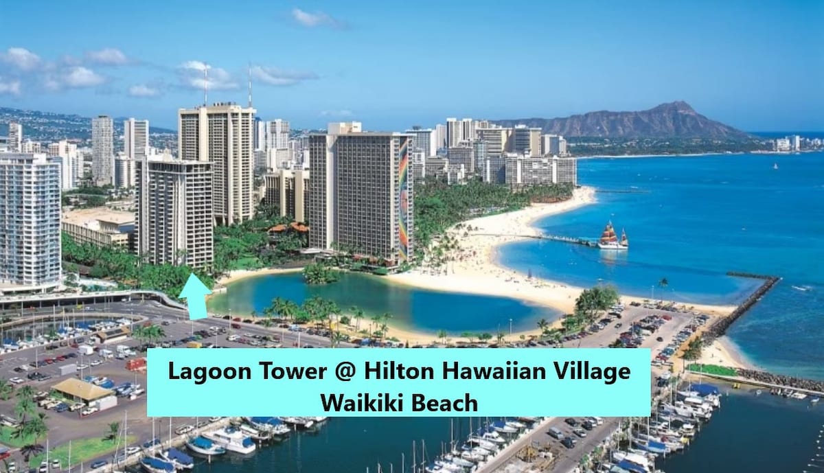 Lagoon Tower Hilton Village 1BR Oceanview Waikiki