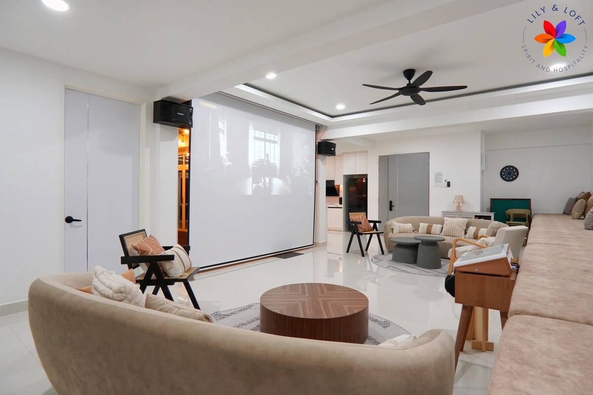 𝟭𝟭𝗽𝗮𝘅, KL Townhouse w Pond/Karaoke/Balcony