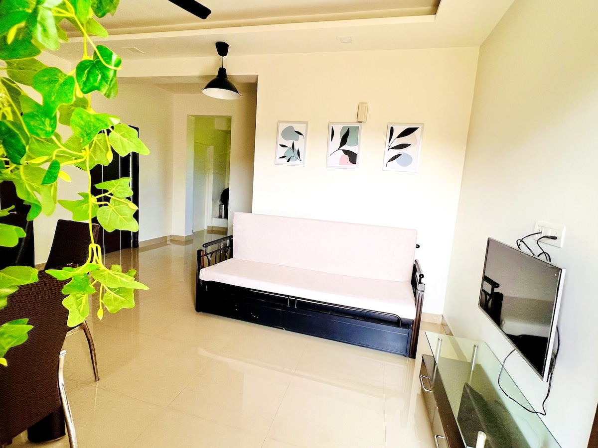 Spacious Field view 2BHK+Wi-Fi+ close to beach