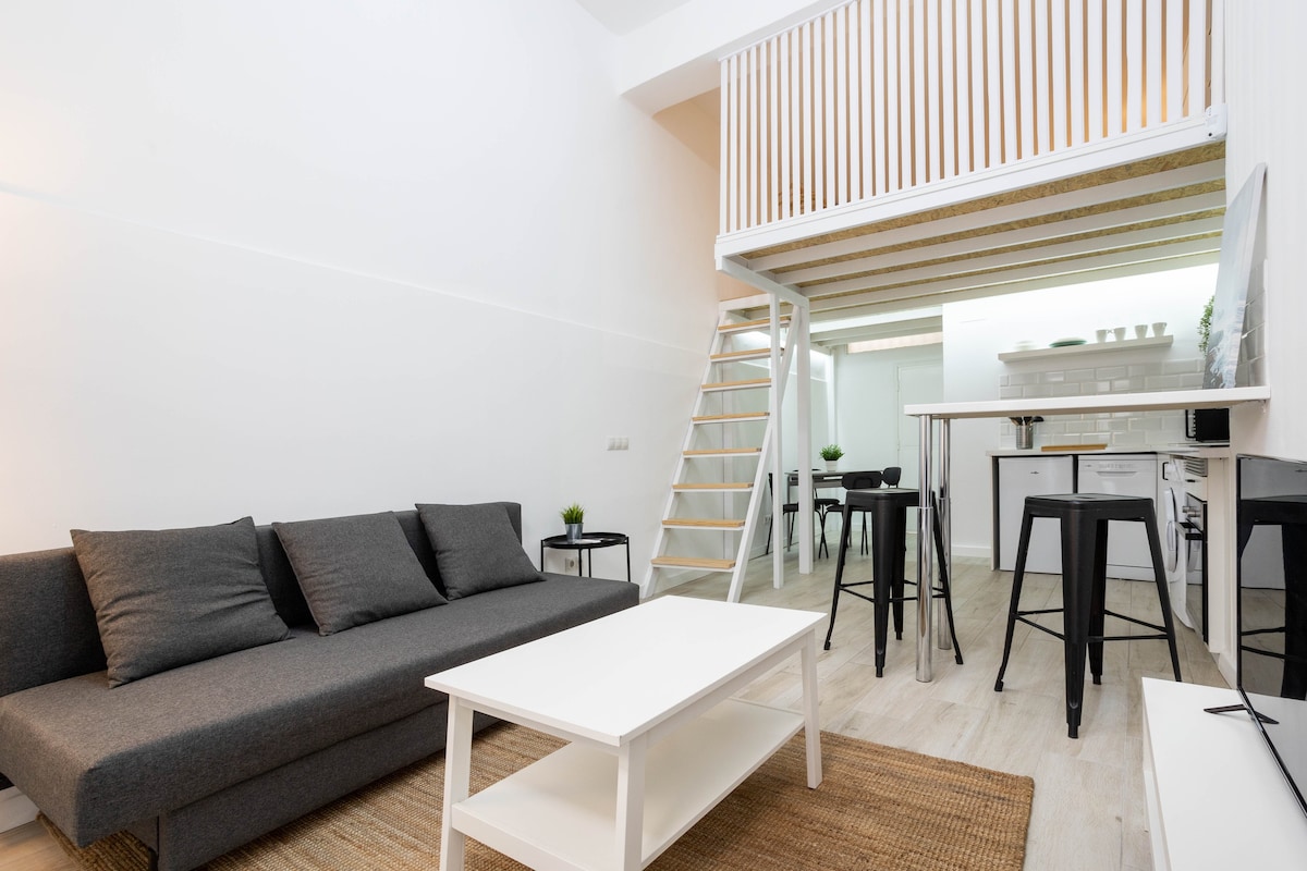 Cozy loft reformado+patio Marques de Vadillo