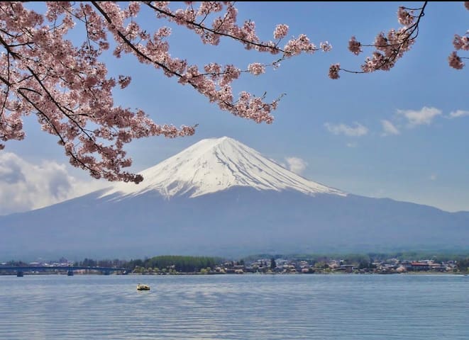 富士河口湖的民宿