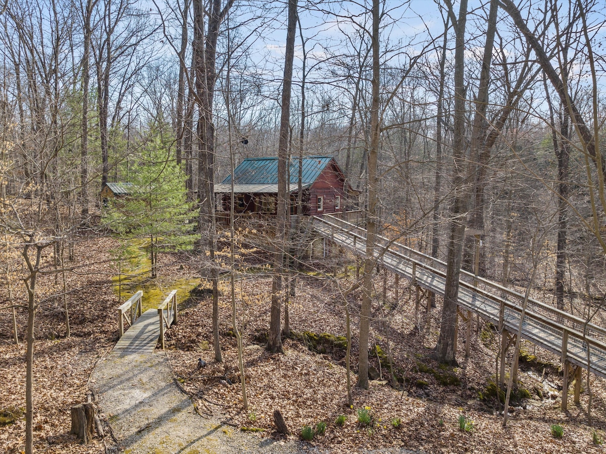 Patoka Cabin Experience w/ Party Barn and Hot tub