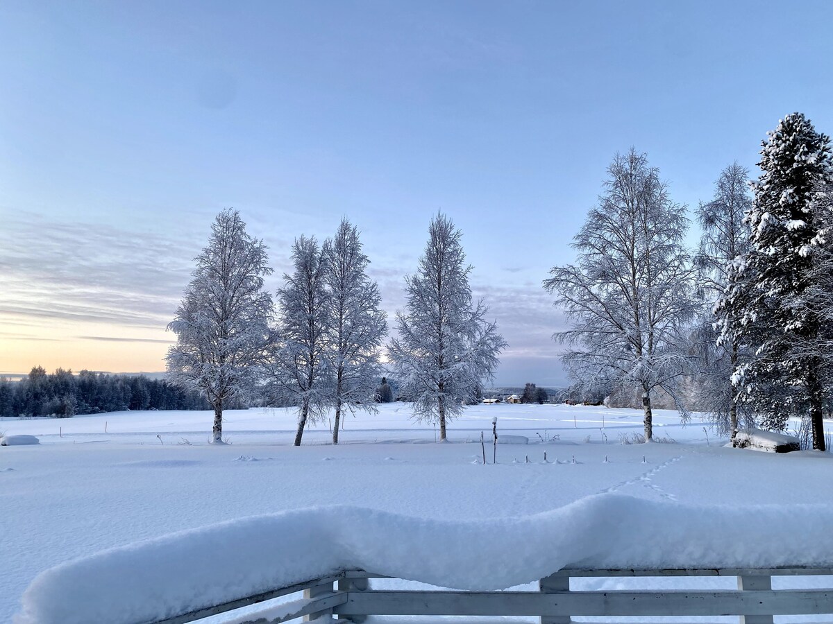 Viihtyisä mökki luonnonhelmassa