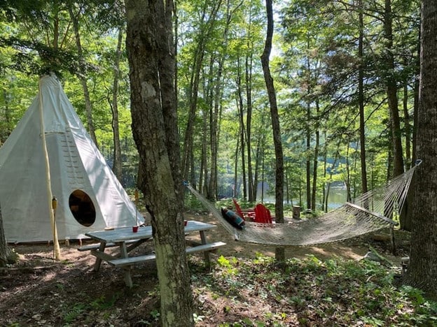 Waterfront tipi glamping at phoenix landing