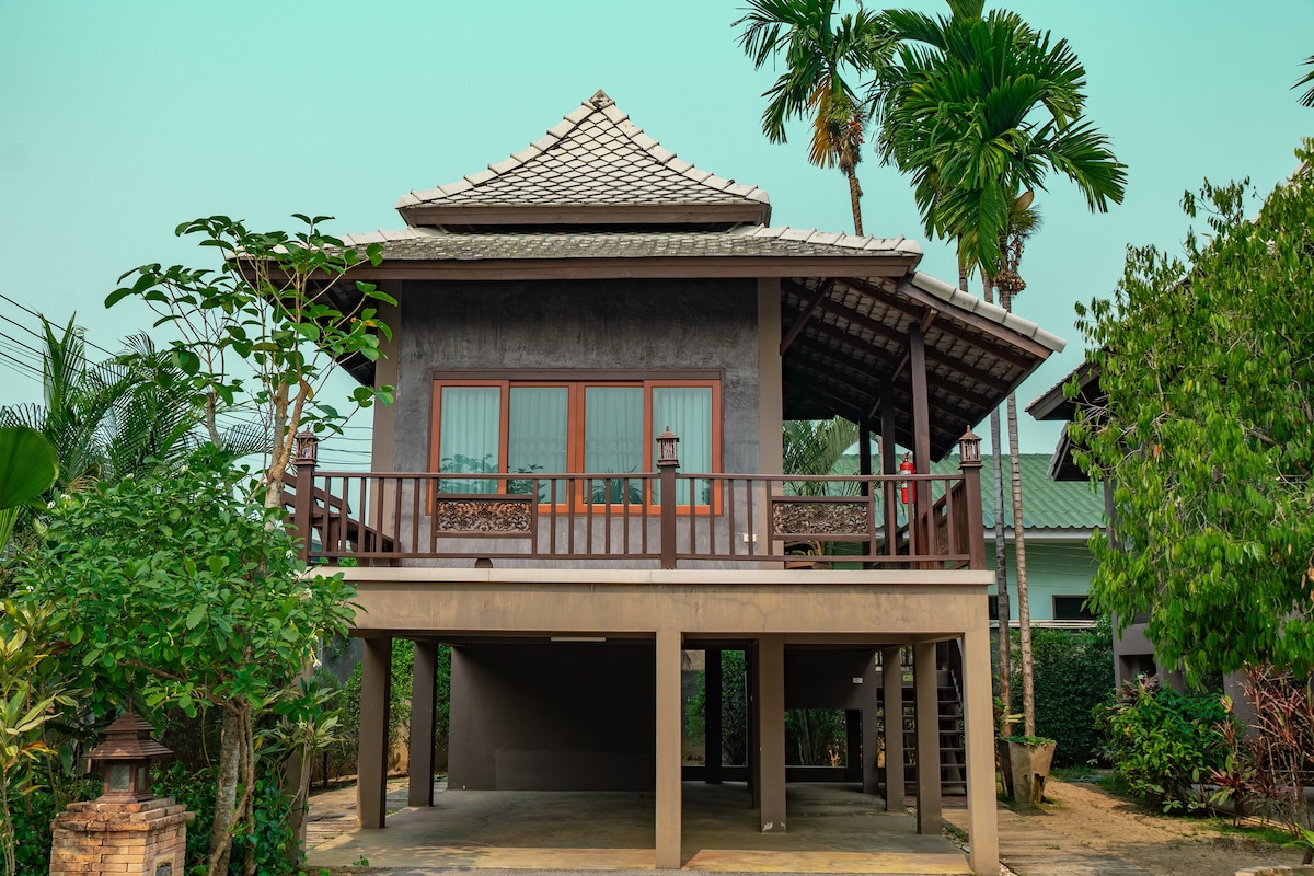 芒果树度假村，独栋木屋L，含早餐