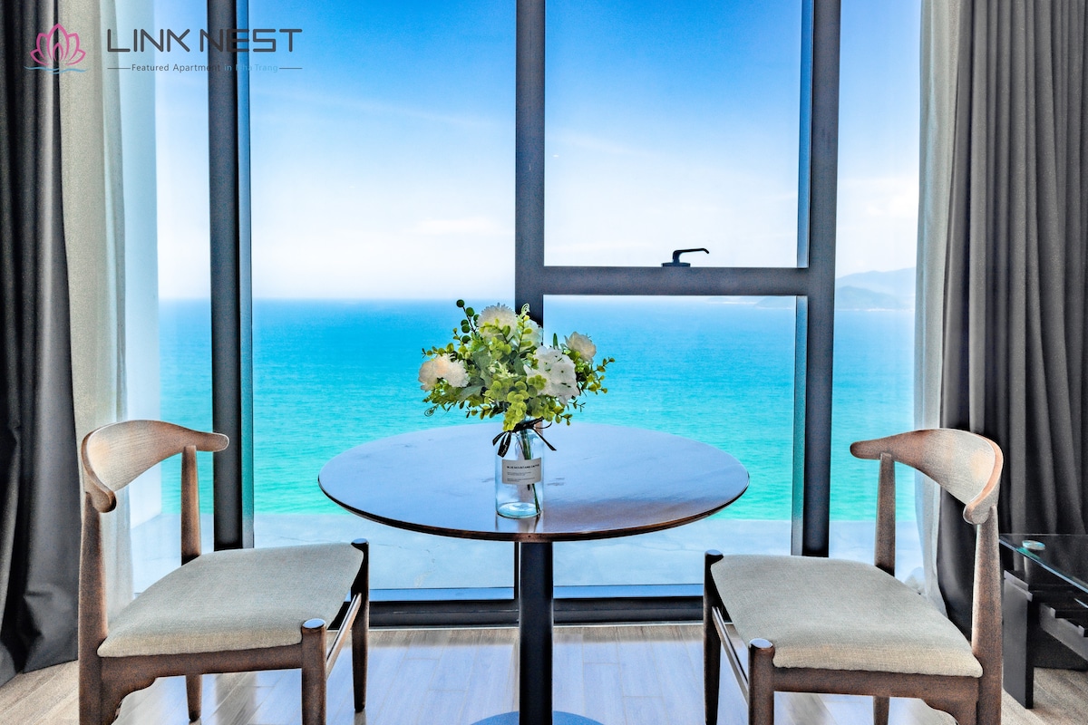 市中心海景落地窗 · 四星级酒店式公寓 · 带私人沙滩 · 离沙滩仅50米