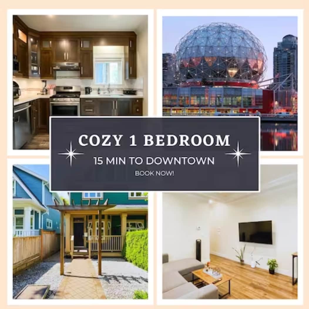 Cozy 1BR in Central Vancouver | 15 min to Downtown