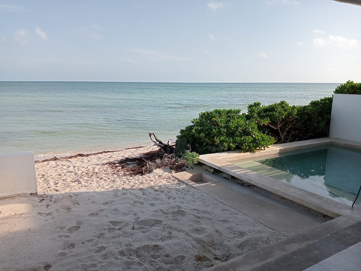 Casa frente al mar con piscina