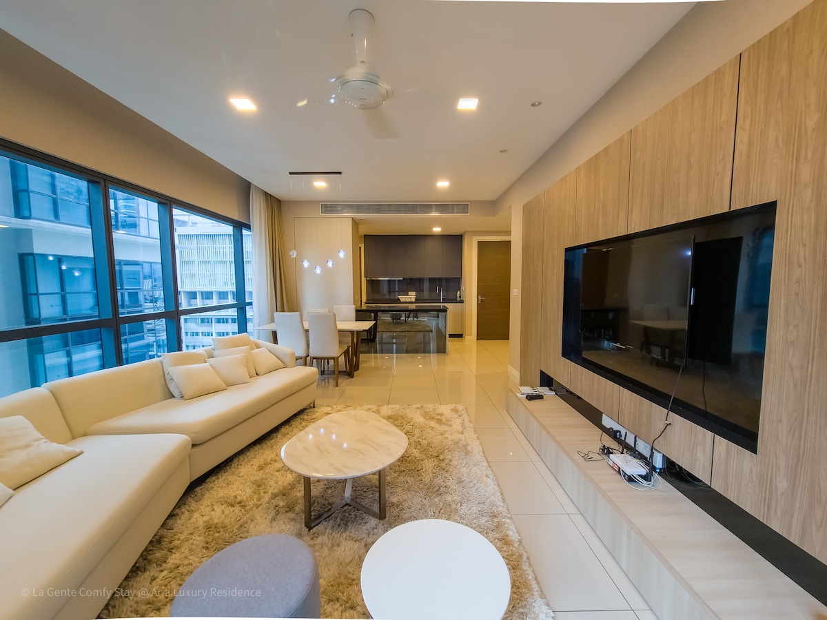 豪华宽敞的2卧室公寓KLCC 600mbps全套家具