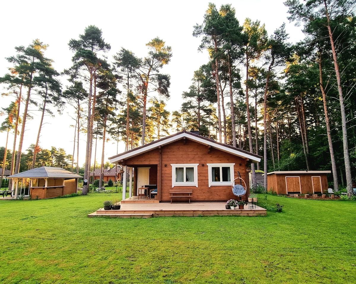 Timber house with sauna for 4 people