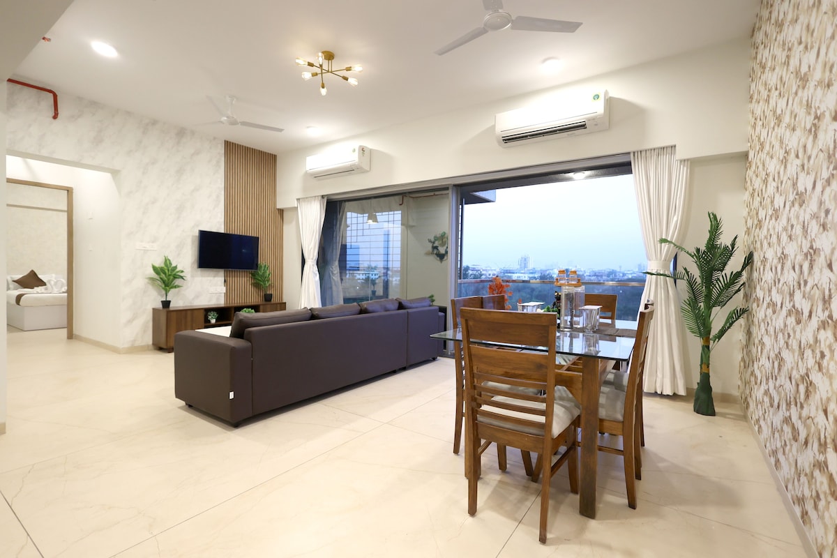 Navi Mumbai Service Apartment - 3 BHK ，配备齐全
