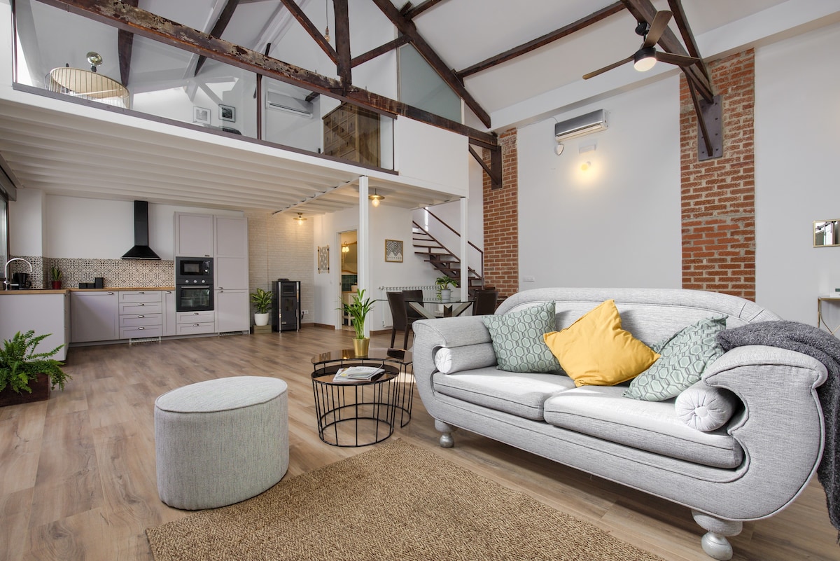 Spacious and Charming loft with private patio