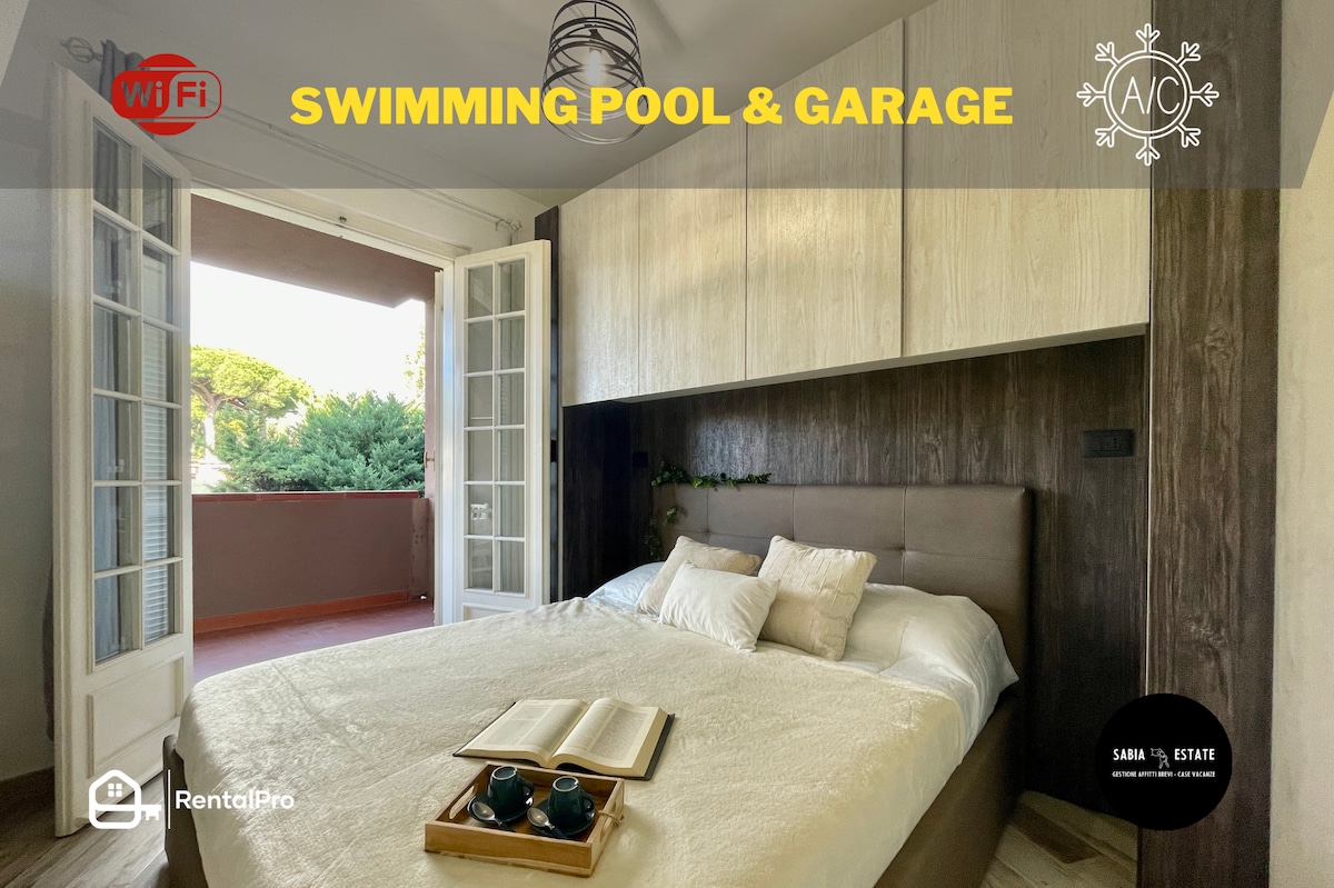 Two-room flat with Pool, Garage, and A/C