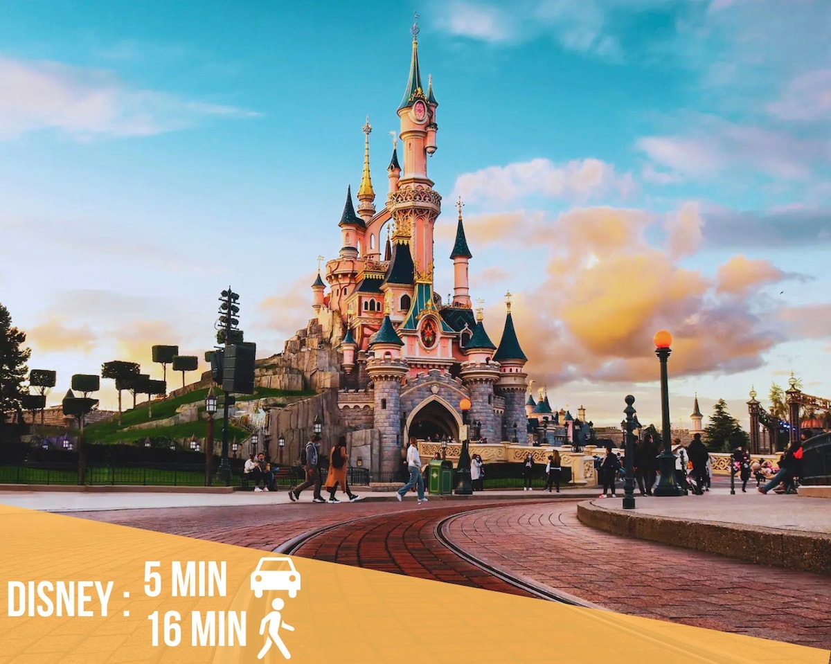 Charleston Disney 1km / Train 4min PARIS + Parking