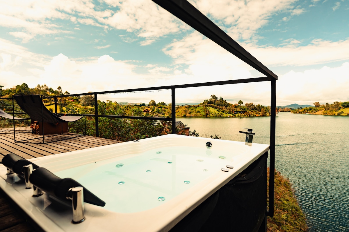 Cabaña con vista al Lago