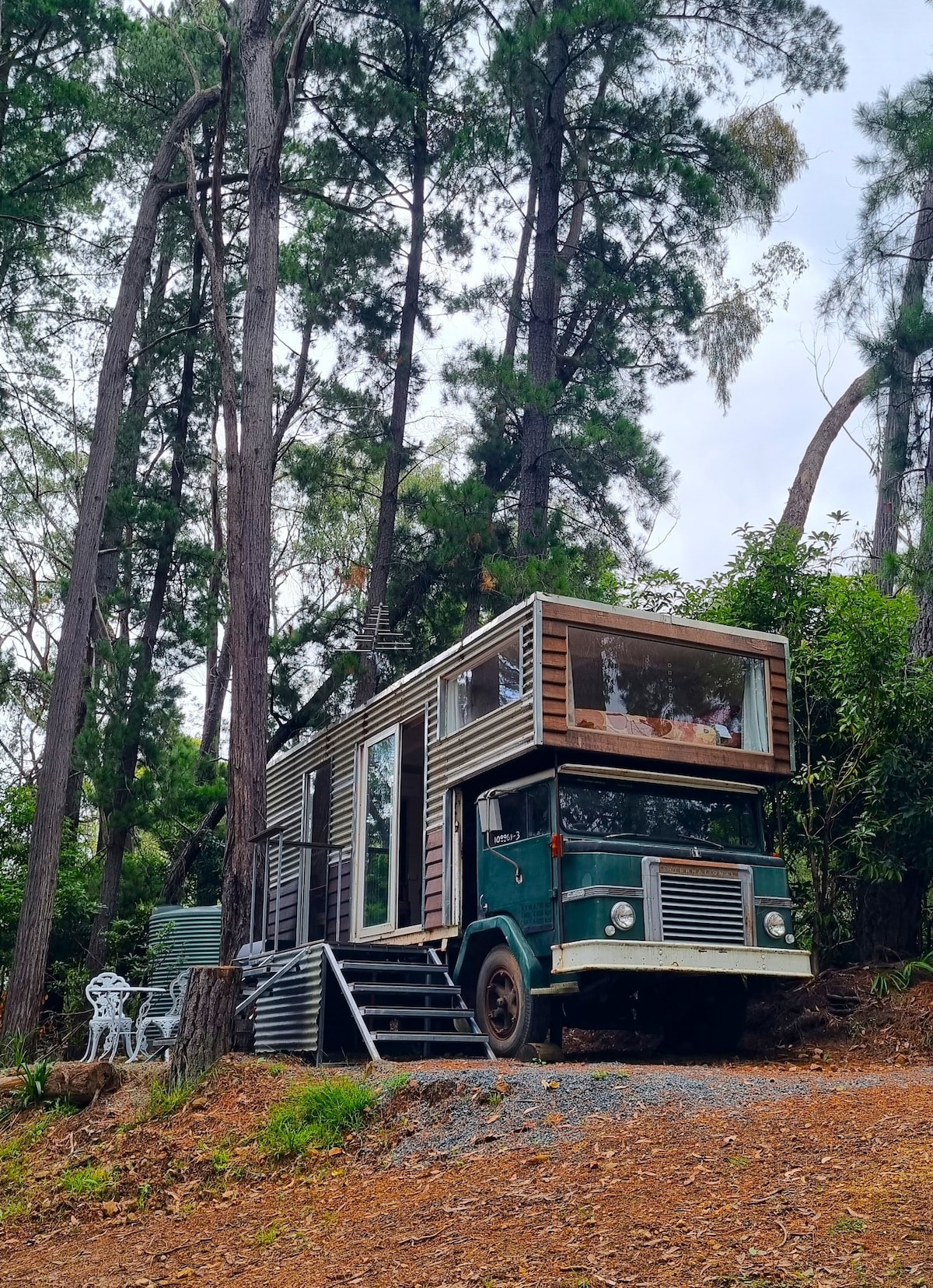 Unique getaway in a tree truck