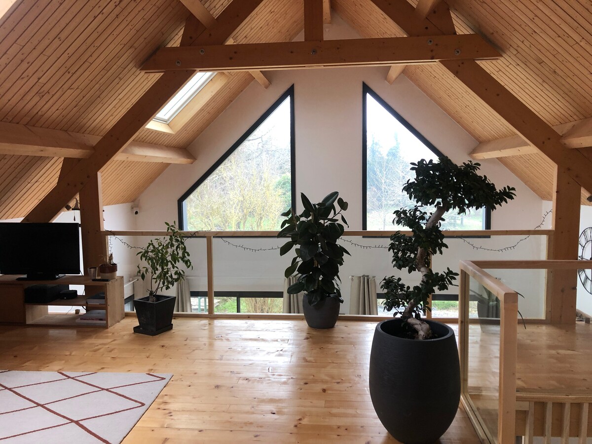 Maison en bois à 50 min de Paris