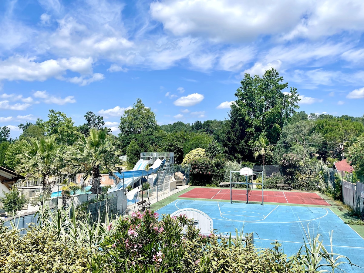 Chalet standing 6 pers - piscine