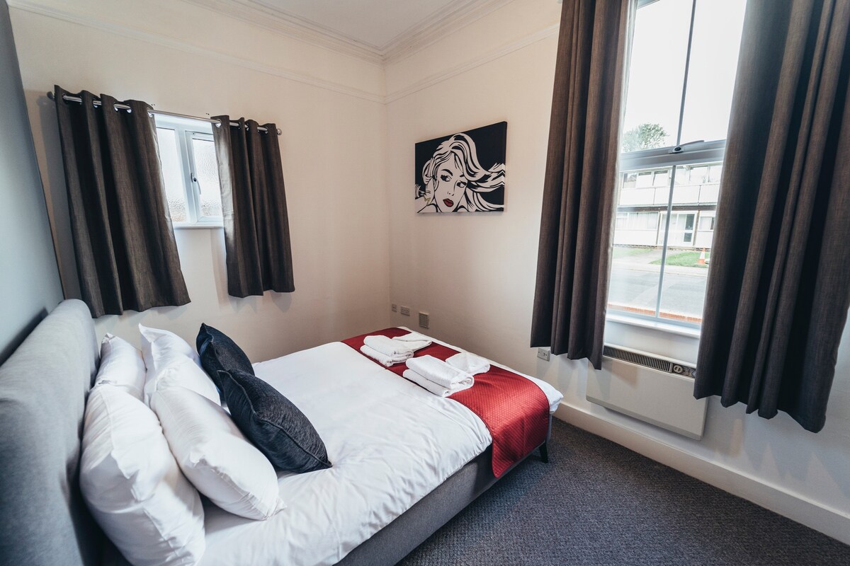 Two Bedroom serviced apartment with parking.
