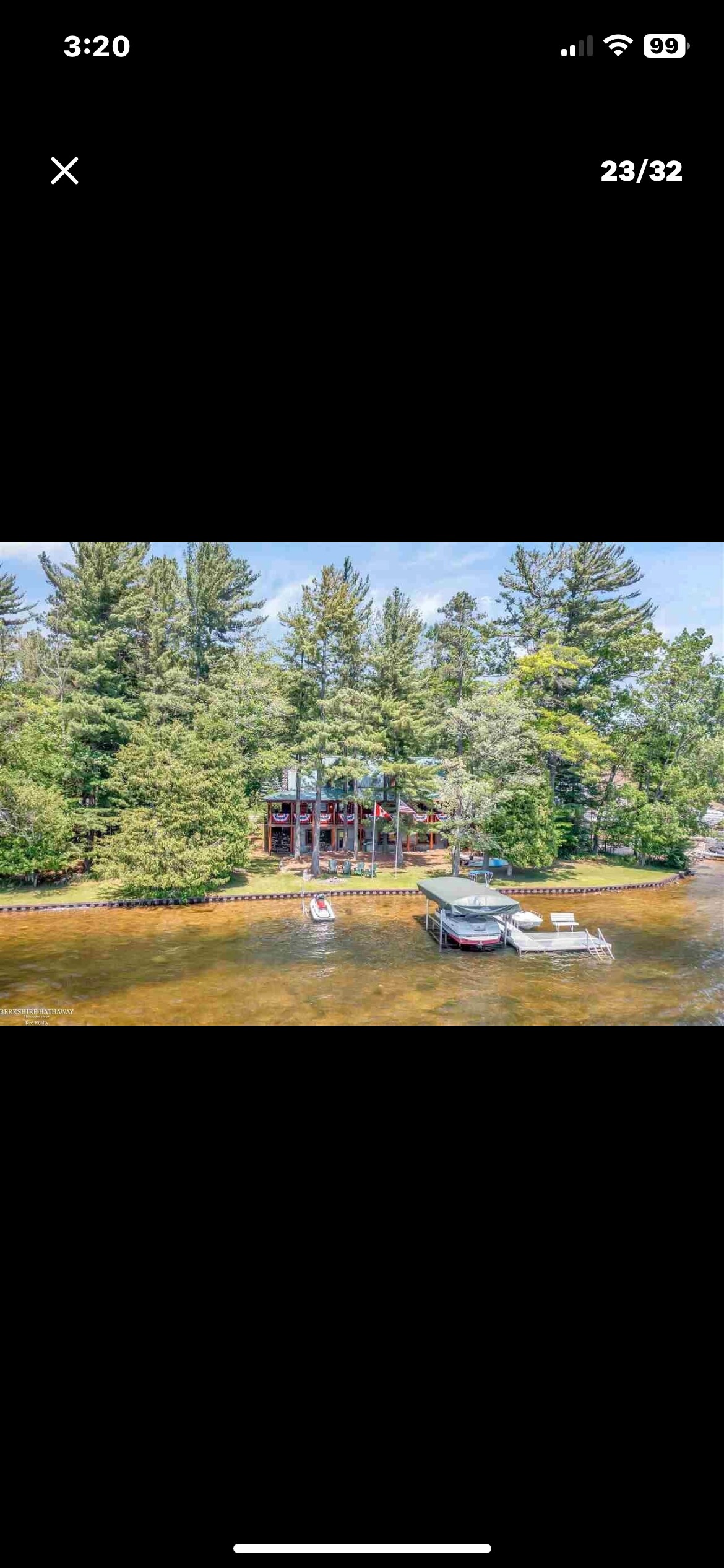 Custom-built cedar log home