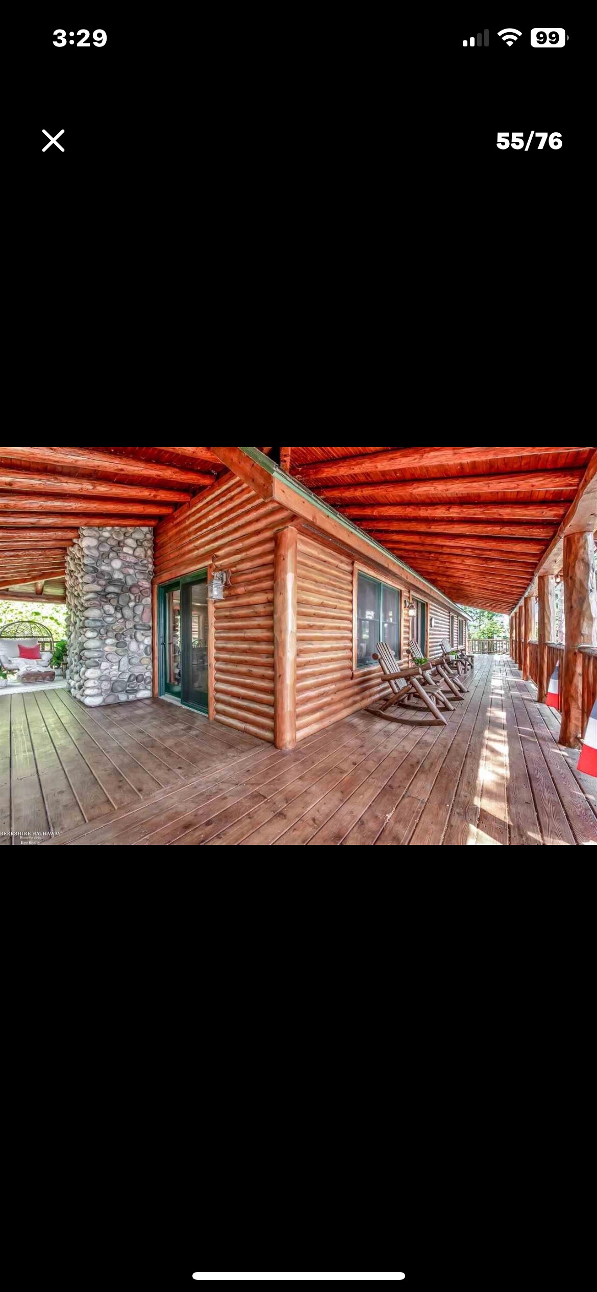 Custom-built cedar log home