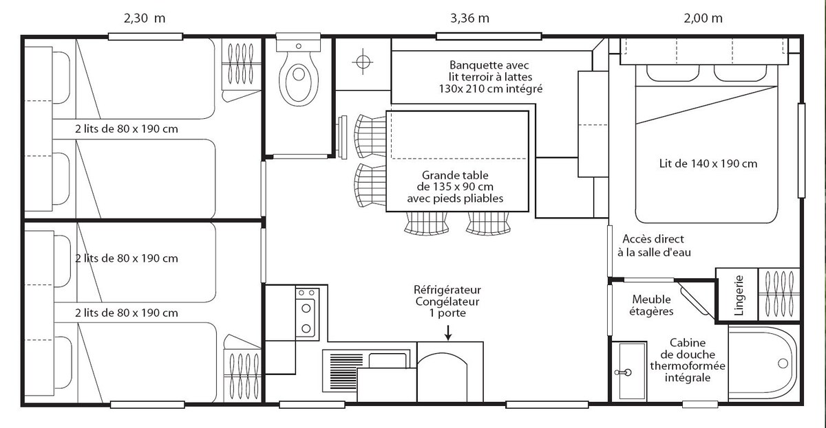 Espace Classic 30m2 - Clim - TV