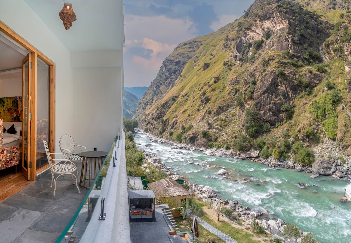 Premier Jacuzzi | Riverview Balcony | Kasol | Pool