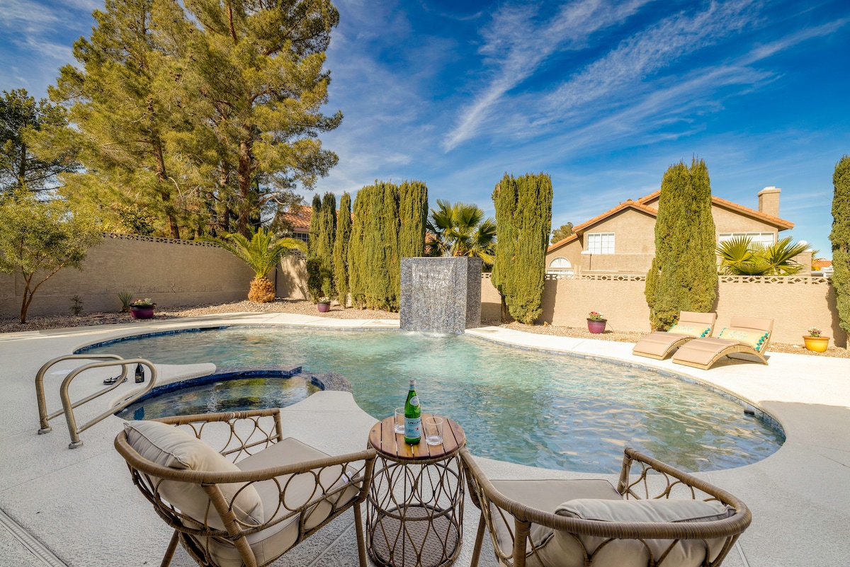 Modern Hacienda Home Heated Pool