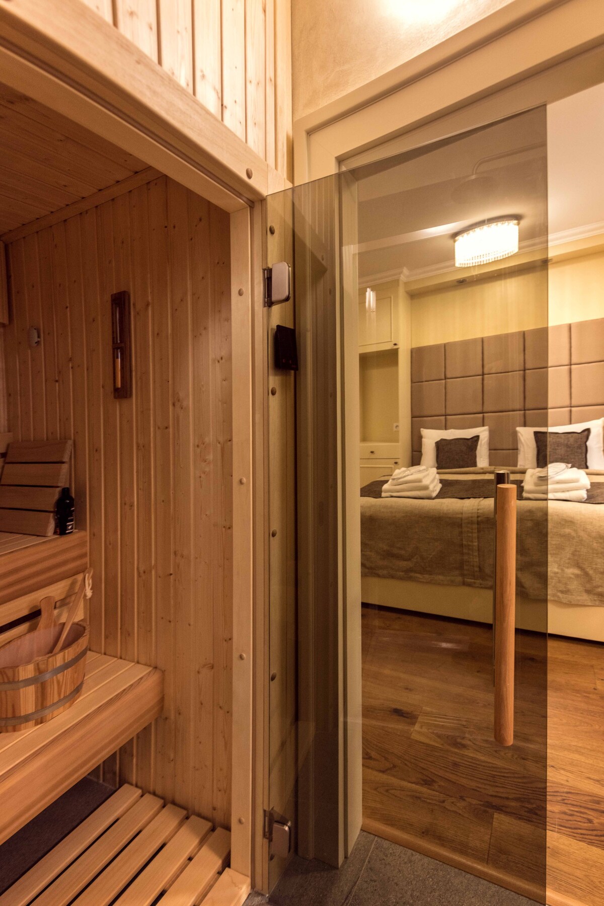 Luxusní apartmán Superior se soukromou saunou