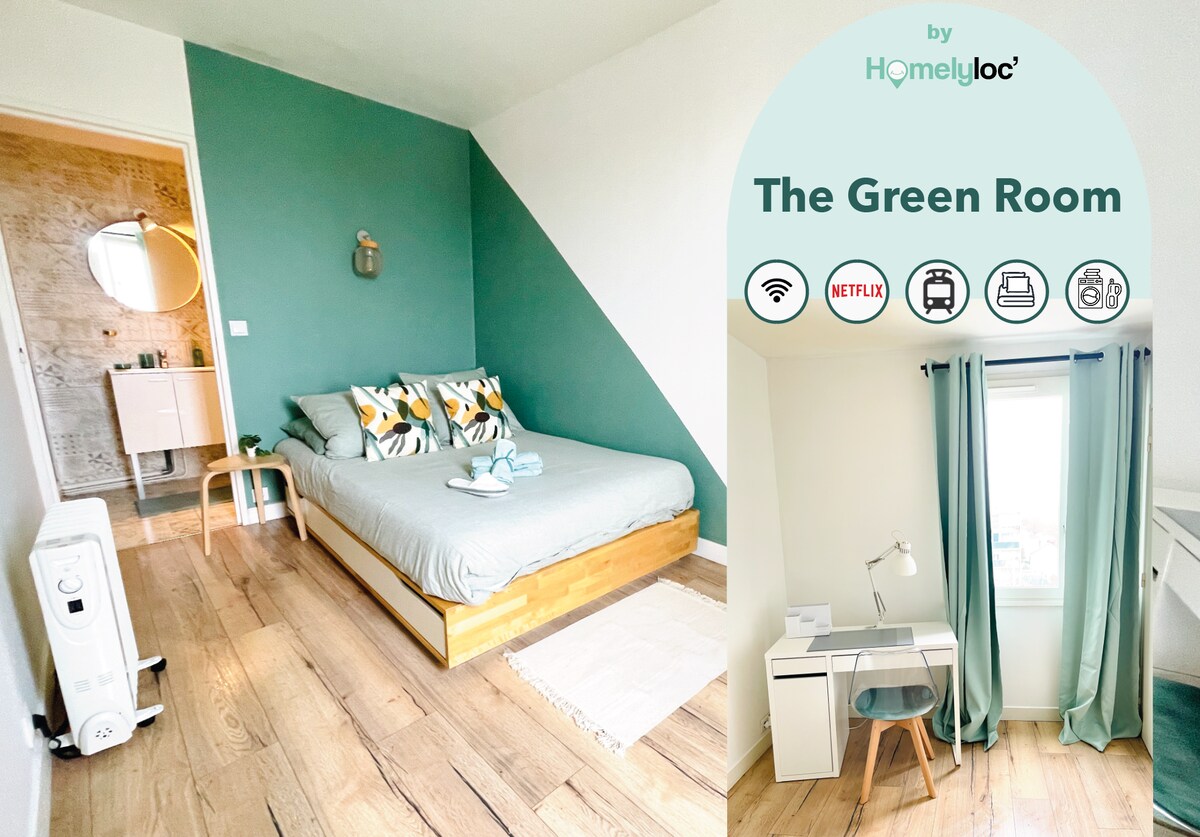 "The GREEN & BLUE rooms  » 20min from PARIS