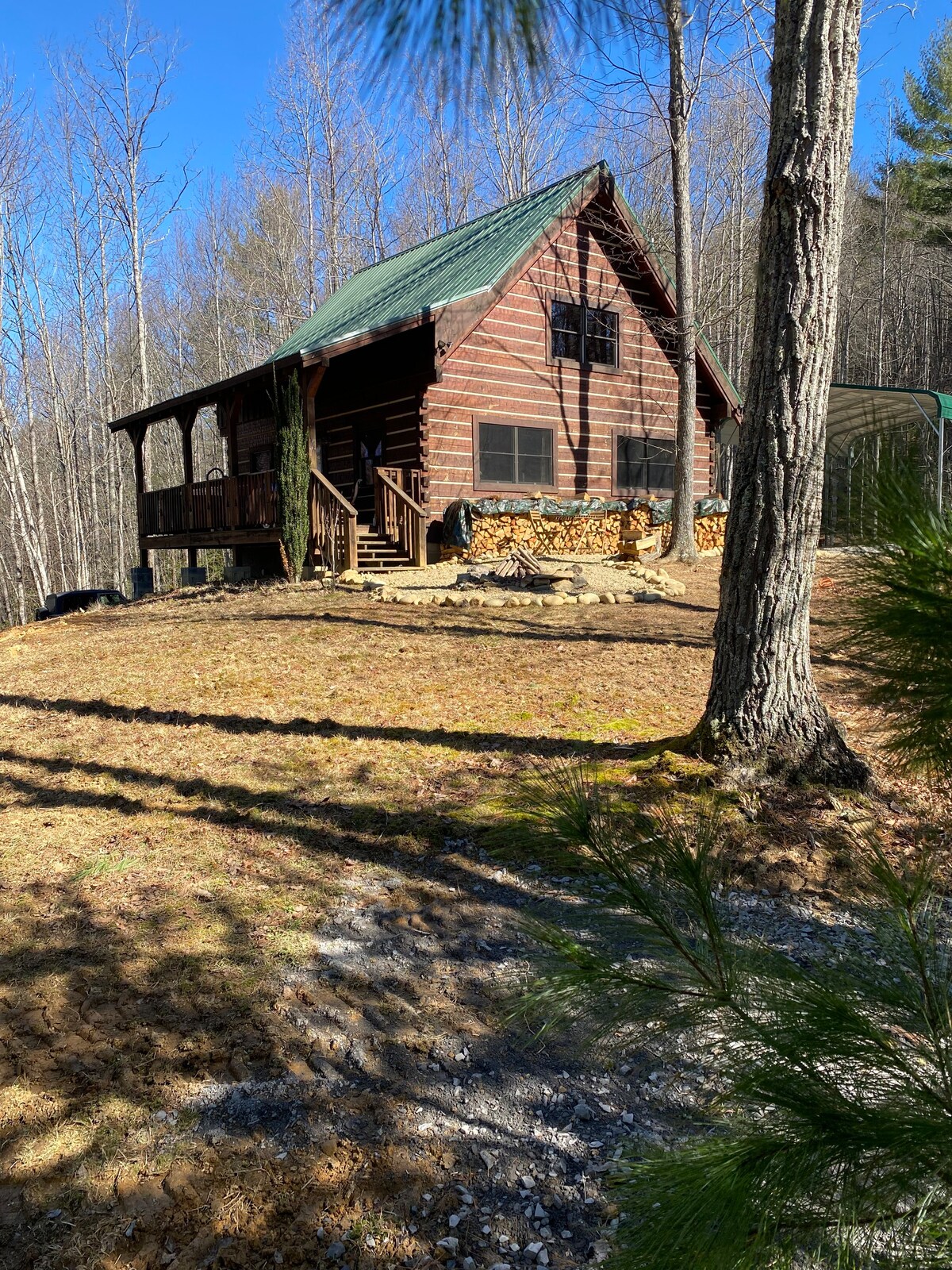 Log cabin with Wellness feature