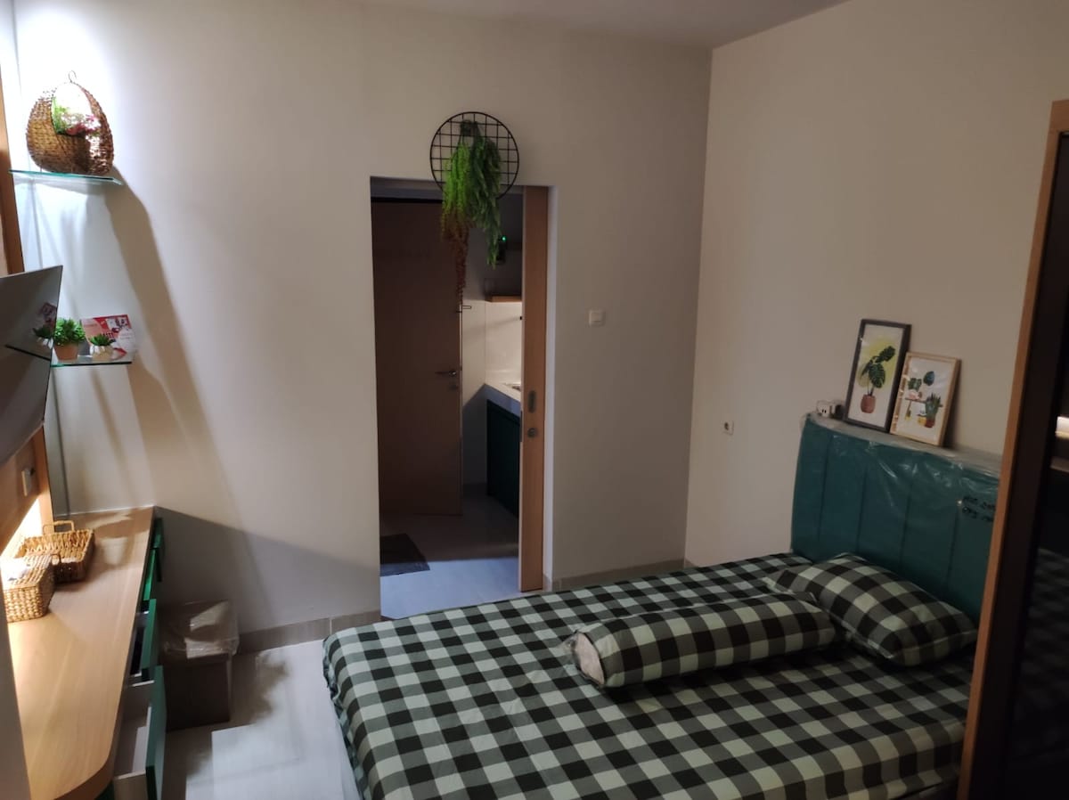 "Cozy Emerald 1BR - Near UNDIP (Free Wifi+Snack)"