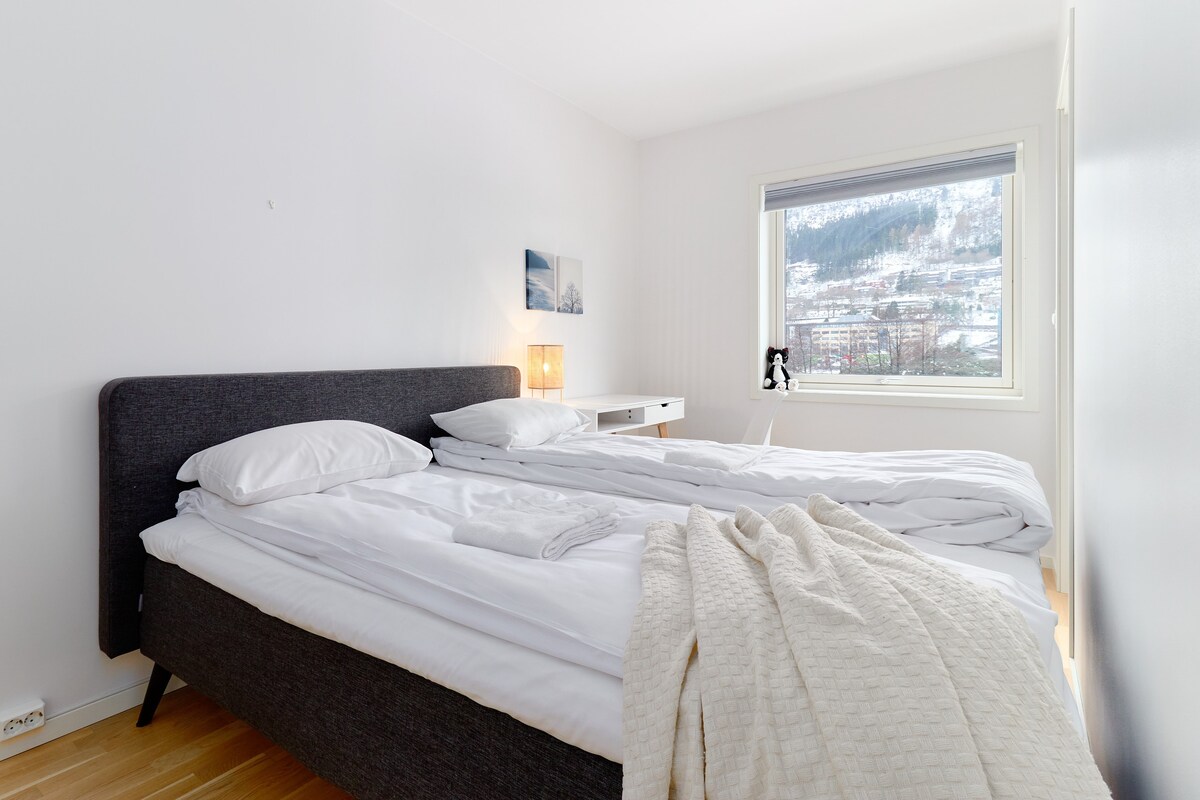 卑尔根最好的：时尚绿洲，有两间卧室