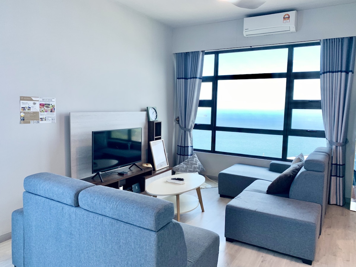 Deco Home 14# Sea View 2BR @Jesselton Quay