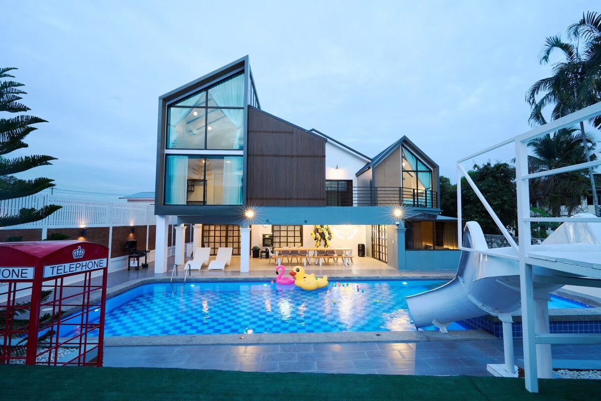 P18 Private Pool villa Center Pattaya 7Bedrooms