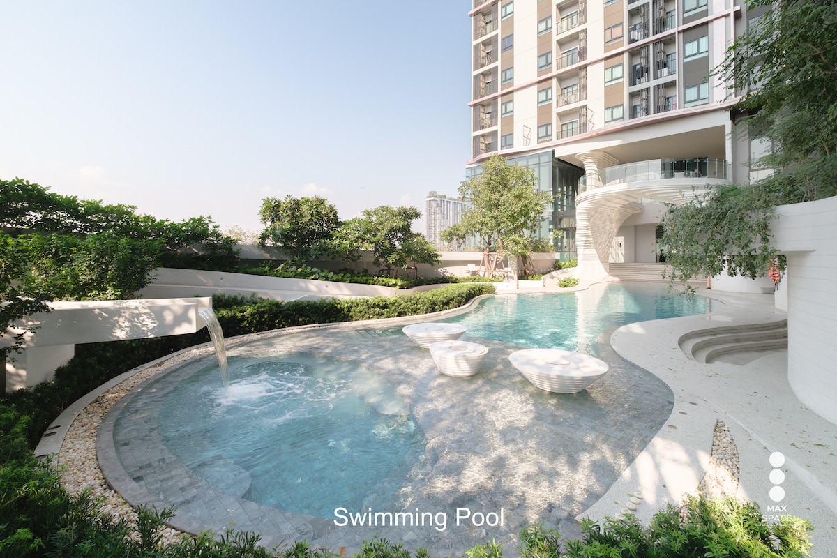 Duplex 2BR High FL+Outdoor Pool/Icon Siam & 1m-BTS