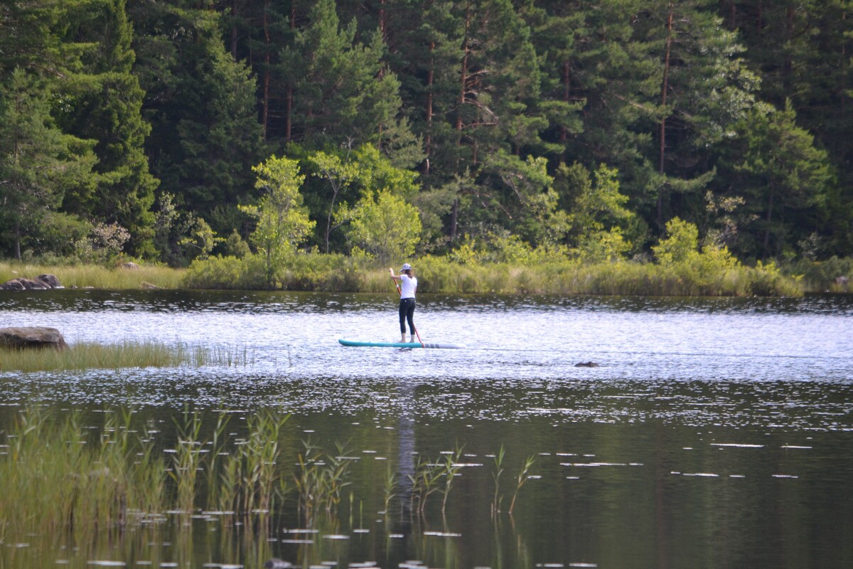 Sjönära stuga för liten familj