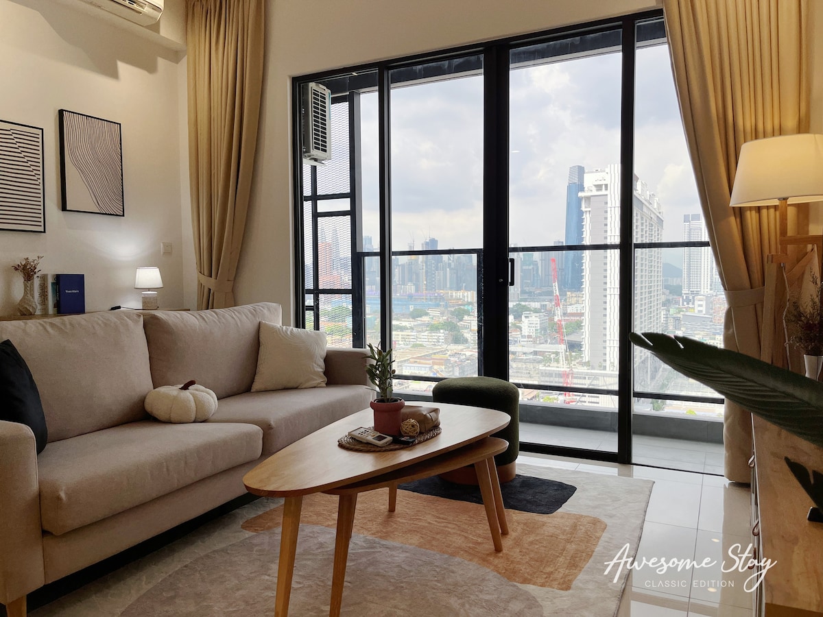 优雅温馨的2卧室@吉隆坡城中城景观@ Trion @吉隆坡