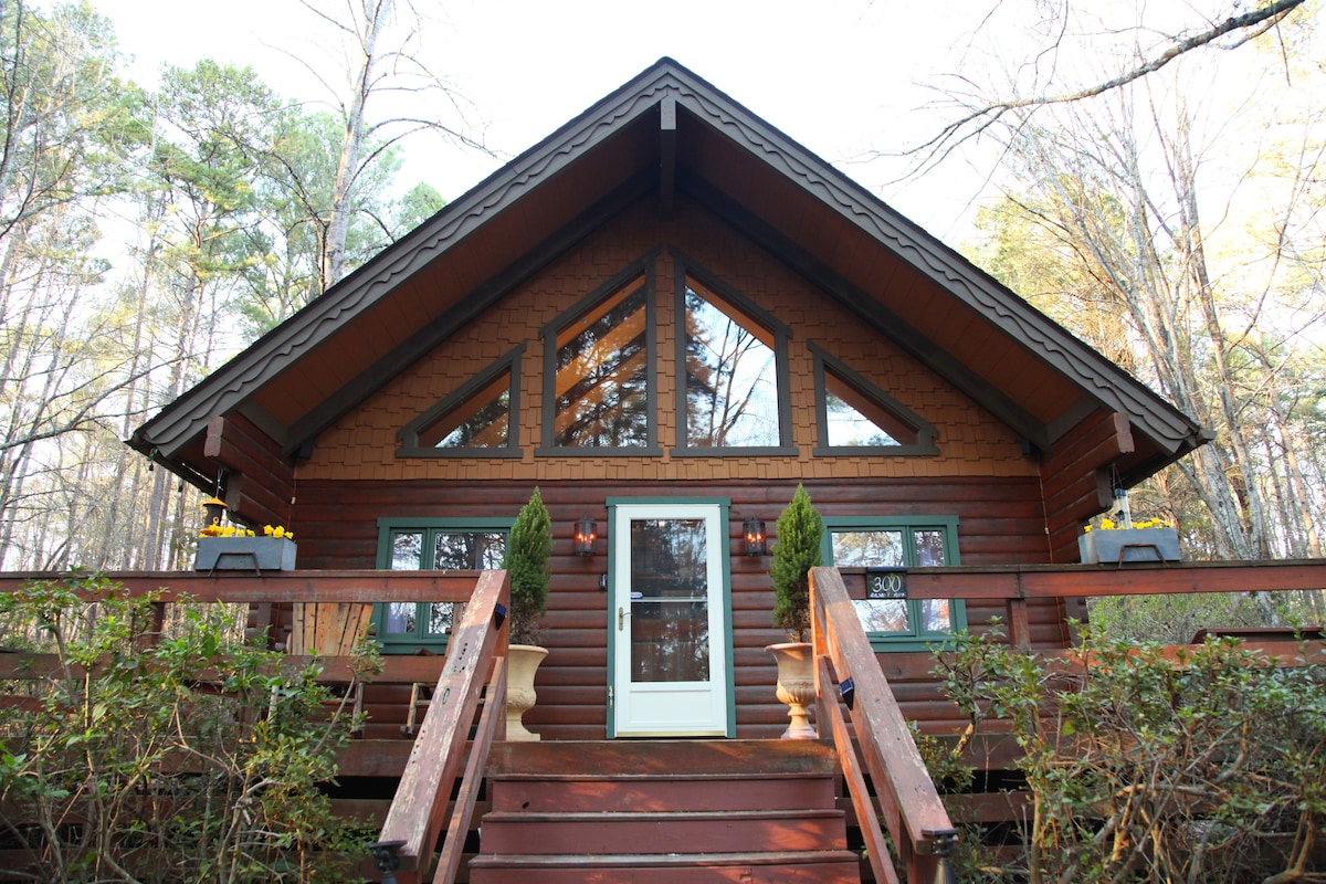 Cozy A-frame Log Cabin few mins from lake & River