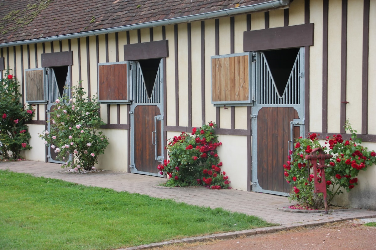 Maison dans un haras avec étang