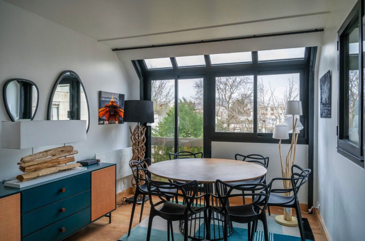 duplex  neuf 2 chambres terrasse pont de Neuilly