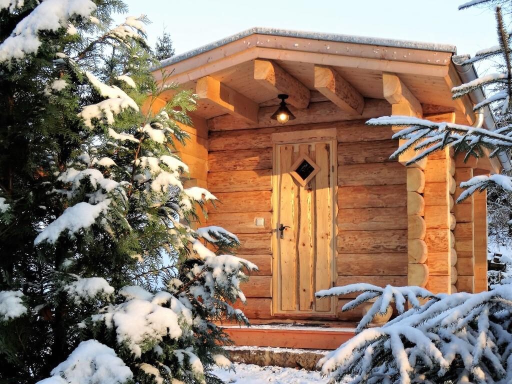 Berghütte mit finnischer Blockhaussauna