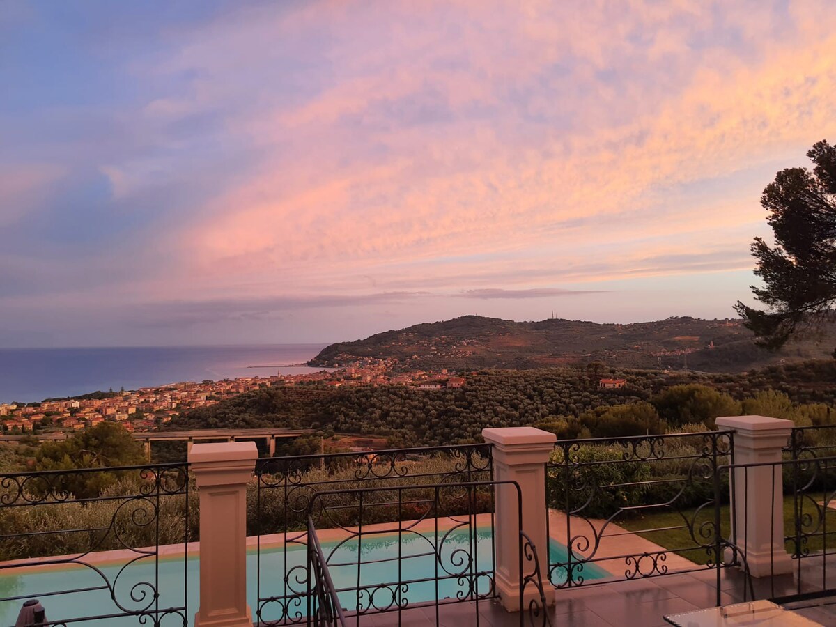 Italian villa panoramic view