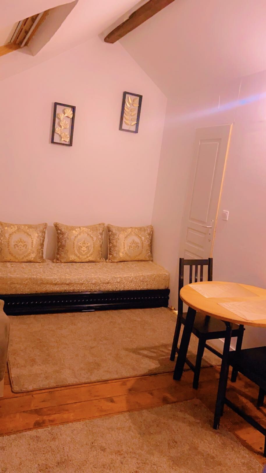 舒适的单间公寓- 1张双人床、小厨房、独立卫生间